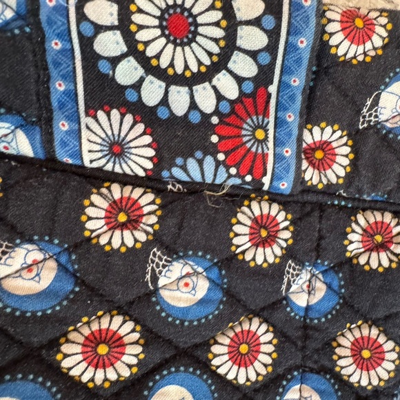 Vera Bradley Night Owl Black and Red Floral Tote - Picture 3 of 8